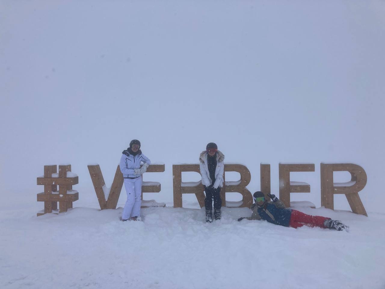 Kids with Verbier sign