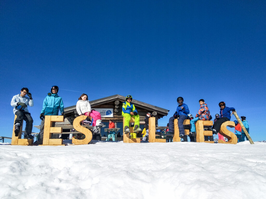 Group of kids taking a picture together