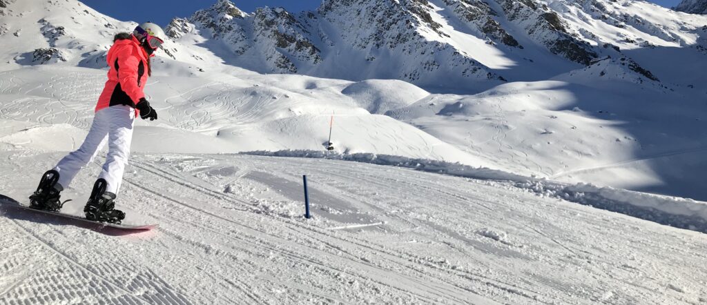 Girl skiing in Verbier