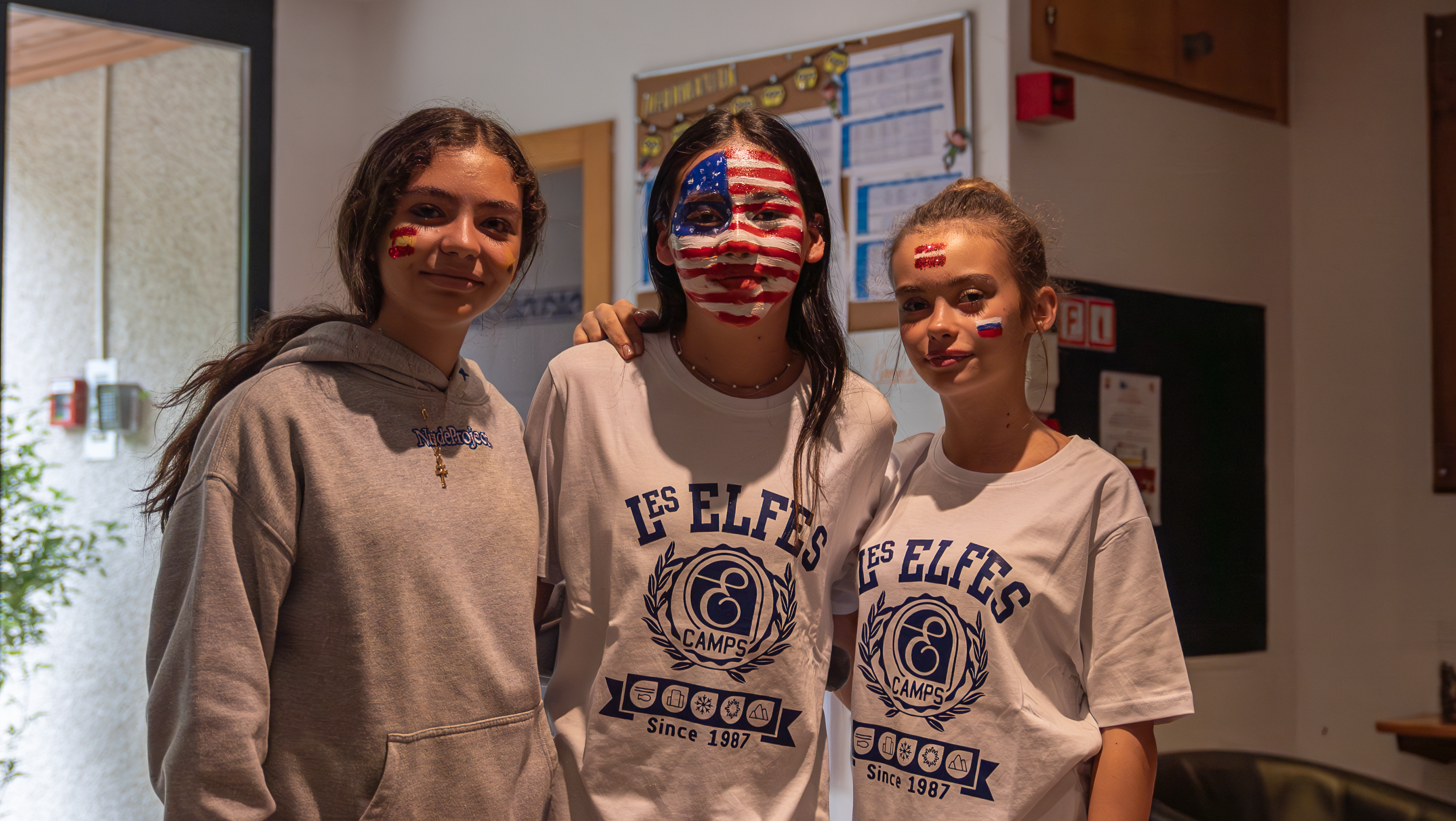 Friends from different countries at Les Elfes Camps