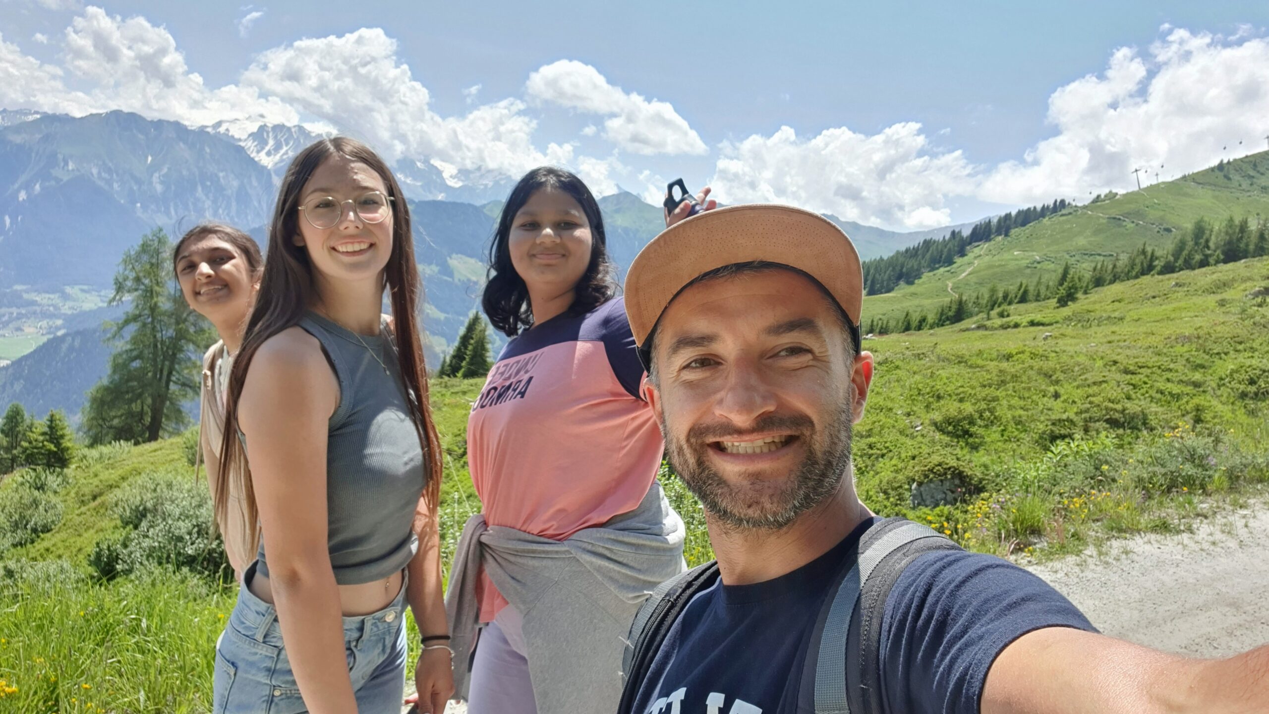 Group Hike Photo during a sunny day