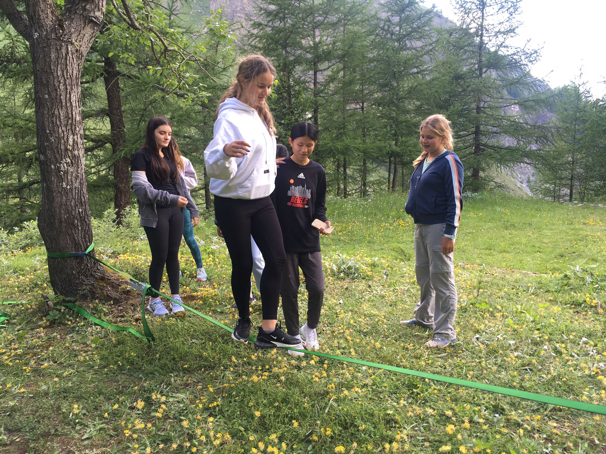 Kids playing in the nature