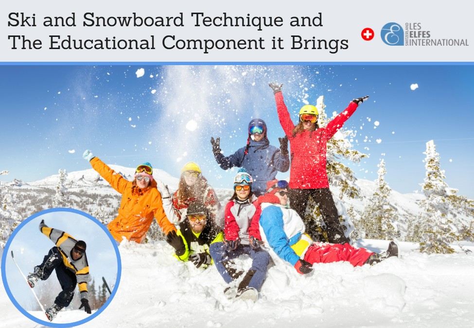 Técnica de esqui e snowboard e componente educacional que ela traz
